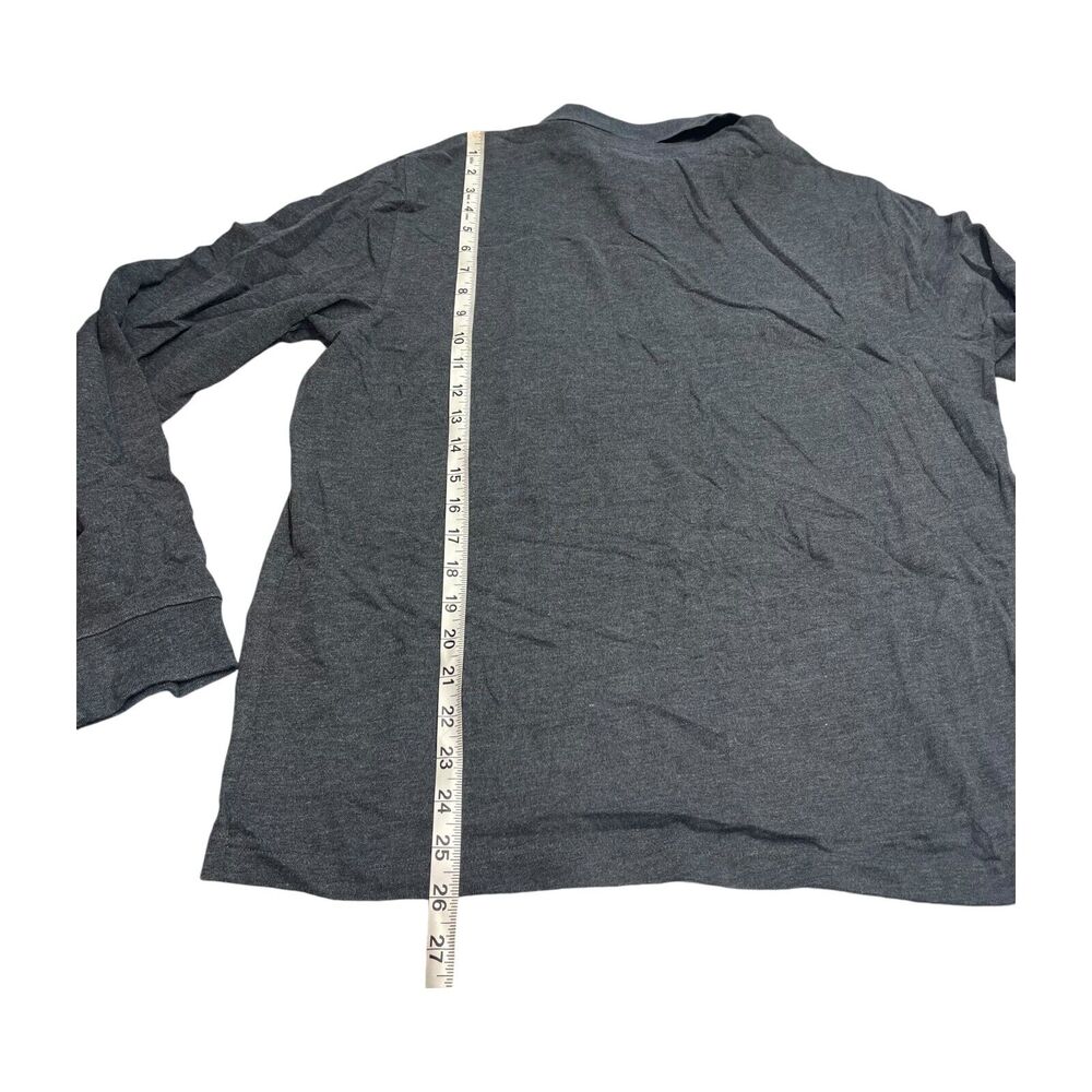 St John's Bay Legacy Polo Shirt Men's Large Gray Golf Performance Long Sleeve - Picture 5 of 6